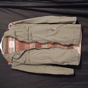 Small Thread and Supply brand light jacket, army green